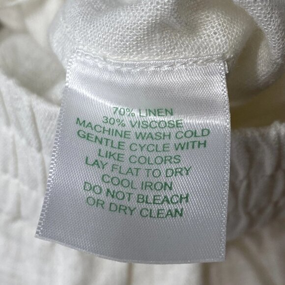 Julia Amory Women’s Obe Linen-Blend Wide Leg Pull-On Pants Size S White - Picture 3 of 6